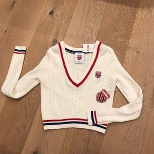 💋K-SWISS cropped preppy tennis sweater 💋